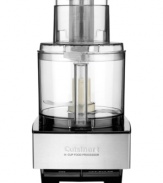 Think cooking is too much of a process? Think again with Cuisinart's smart solution for doing more, all in one place. Equipped with a 14-cup work bowl and extra large feed tube, this food processor tackles the biggest foods and recipes, plus with slicing & shredding discs, a chopping & mixing blade and a dough blade, this is your new kitchen do-it-all. 5-year warranty. Model DFP14BCN.