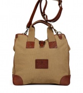 Tote around your essentials in style with this luxe carryall from Polo Ralph Lauren - Canvas with leather detailing, top carrying handles, adjustable leather shoulder strap, front leather logo detail -Perfect for everyday use or for traveling in style