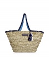 Nothing says summertime chic like this lovely woven seagrass bag from Juicy Couture - Large carryall style, top carrying handles, front logo detail - Perfect for park jaunts and beachside lounging