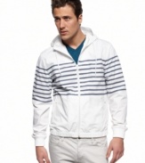 Step out of line with this cool full-zip hoodie from INC.