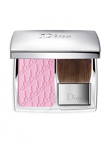 Finely-milled light pink formula adjusts to the skin's chemistry to create a customized look of pinched rosy cheeks. Each blush comes in a sleek silvertone case with an easy-to-use brush applicator and features an embossed Dior logo pattern. The universal shade Petal works on all skin tones. Made in France. 