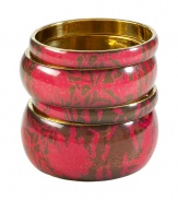 Whether you wear as a statement accessory, or pile on with stacks of bracelets, Antik Batiks bright pink bangles instantly uplift your outfit - Varied widths, slip on - Layer over sleek neutral separates, or go all out with vibrantly hued dresses