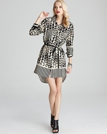 ABS by Allen Schwartz Dress - Graphic Print Shirt Dress