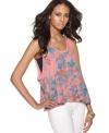 This swingy tank top from Buffalo Jeans features a floral print and oversized fit. Pair it with a bandeau top and jeans for an effortlessly stylish look.