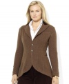 Rendered in hearty wool tweed, Lauren Ralph Lauren's chic twobutton jacket is steeped in equestrian inspiration.