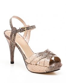 Stuart Weitzman Sandals - Snake Loopthru Platform