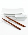 Expand your culinary repertoire with the Sushi 2 Go set from BIA. Plates and dip bowls in sleek, white porcelain add authenticity to Japanese fare.