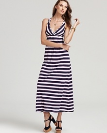 Bold stripes lend a nautical feel to this easy-breezy Splendid maxi dress.