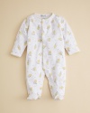 Cozy and oh-so-cute, the chick print footie from Kissy Kissy ushers them into dreamland in luxury.