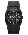 Golden accents lend enormous style on this built-to-last chronograph watch, by Diesel.