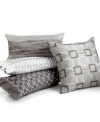 Rows of embroidery in ultra-modern hues embellish pure Pima cotton with style and sophistication. This Hotel Collection pillow features  zipper closure.