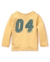 Pearls & Popcorn Infant Boys' Letterman Shirt - Sizes 12-36 Months