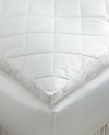 The next best thing to sleeping on the clouds. This featherbed contours to your body, cushioning pressure points that need ultra-plush support. Featuring a 100% cotton, quilted layer on top for superior comfort and gusset for extra loft. Also features Pacific Coast® Hyperclean® feathers that keeps allergies away. The baffle channel design prevents shifting throughout the night and specially woven Barrier Weave(tm) fabric prevents down from sneaking out.