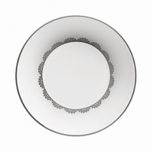 Vera Wang introduces Flirt fine bone china dinnerware. This platinum banded pattern features a modern scallop lace motif and a contemporary take on traditional lace work. Decoration on the inner verge of the accent plate, bread and butter and tea saucer adds a flirtatious touch of whimsy.