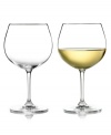 Round and robust, this glass features a large bowl perfectly suited to opening a wine's full bouquet. Ideal for serving full-bodied whites like Montrachet, Pouilly-Fuisse and fine Chardonnays. Stands 7 3/8 tall and holds 21 1/8 ounces. Fifth from left.