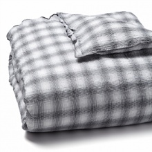 Vera Wang Crinkle Plaid King Duvet Cover