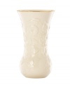 Morning glories spring from ivory porcelain, giving this Lenox Floral Meadow vase a delightfully understated grace. A band of sumptuous gold adds to its classic allure. Qualifies for Rebate