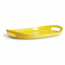 Q Squared's bold yellow tray serves everything from breakfast in bed to haute hors d'oeuvres with modern, minimalist grace.