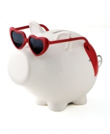 What's not to love? A fun gift, this little piggy bank is made in the shade, looking oh-so cool with red hearts from snout to swirly tail. From Salt&Pepper, a brand synonymous with fresh, contemporary home design.