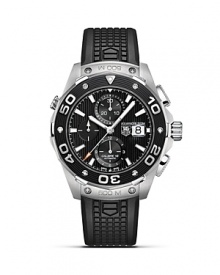 TAG Heuer's Aquaracer series is the reference professional diving watch. Water resistant to 500M, the series includes TAG Heuer's 6 features of a professional sports watch: unidirectional rotating bezel, sapphire crystal, screw-in crown, 500M water resistance, luminescent markers on hands and dial, and a double safety clasp.