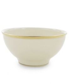 From the Lenox Dimension Collection, classic Eternal dinnerware elegantly accents the table. In ivory china with rich gold trim. Qualifies for Rebate