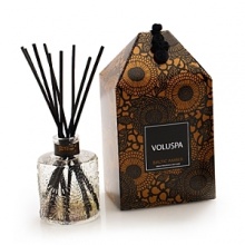 Voluspa Baltic Amber Reed Diffuser contains over 20 essential oils and flower pastes. Buttery Sandalwood, musky Frankincense, Vetiver, Spikenard, and Neroli all contribute to the lush blend that creates an exotic and captivating scent.