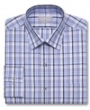 Classic plaid gets a colorful boost with this sharp dress shirt from Van Heusen.