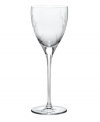 Delicate floral springs and beaded texture grace this crystal wine glass (shown center left), a most elegant complement to your Bellina china. Ideal for sparkling wines with its slender stem. Qualifies for Rebate