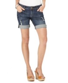 These super-cute denim shorts from Kut from the Kloth offer effortless summer style, with a vintage-inspired wash and rolled cuff.