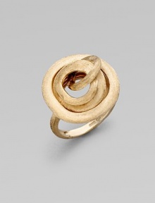 From the Jaipur Link Collection. A sculptural creation of intertwining circles rendered in brushed 18k yellow gold.18k yellow gold Diameter, about ¾ Made in Italy