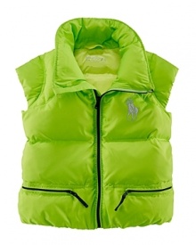 The chic Chute vest is crafted from channel-quilted ripstop with a plush down fill for lightweight warmth and increased protection against wear and tear.