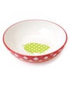 A favorite picnic-table print and pig in classic condiment colors make this Gingham Barbecue serving bowl as indispensable as your grill.