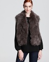 A decadent DIANE von FURSTENBERG fox fur vest lends luxe to your every day and night and instant glamour to your capsule collection.