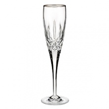 This newest group of stemware features the signature Lismore cuts on a graceful pulled stem with lovely open diamond , wedge cuts, and a platinum band on the rim.