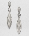 EXCLUSIVELY AT SAKS.COM Sparkling pavé crystals hand-set in a linear design accented with a bezel-set link. CrystalsCubic zirconiaRhodium-plated brassDrop, about 1.75Post backImported 