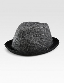 Defined by a slim, leather band this woven fedora is rendered in a superior virgin wool blend, a perfect fit for the distinguished gentleman.Virgin wool/polyamide/silkBrim, about 2Spot cleanImported