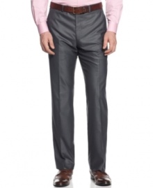 Your all-year all-star. Step up in seasonless style with these blue suit pants from Alfani RED.