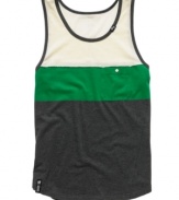 Great blocking. This tank from LRG looks cool when the mercury starts rising.