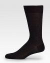 Made from soft cotton, ribbed cuff socks with a pindot pattern.CottonMachine washMade in Italy of imported fabric