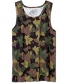 Fall into easy comfort and style with this cool camouflage tank from LRG.