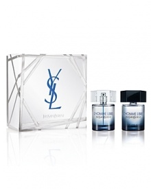 The LHOMME LIBRE Yves Saint Laurent Holiday Gift Set contains a 3.3 oz. Eau de Toilette Spray and a 3.3 oz. After Shave Lotion.