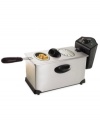 What's the latest in do-it-yourself deliciousness? Deep frying! From French fries to chicken fingers, this stainless steel deep fryer gives your food that golden brown crispiness and unbeatable fried flavor. One-year warranty. Model 13401.