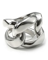 Gleaming silver links lock up chic style. By MICHAEL Michael Kors.