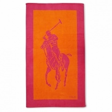 Ralph Lauren's Big Pony takes center stage on this vibrant beach towel, crafted from plush, highly absorbent cotton with a printed Polo logo at the hem for an iconic finish.