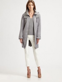 This sleek, quilted parka features a detachable hood and flattering drawstring details.Detachable drawstring hoodZip frontDrawstring waistCuffed sleevesSide slash pocketsDrawstring hemlineFully linedAbout 33 from shoulder to hemPolyesterDry cleanImported of Italian fabricModel shown is 5'10 (177cm) wearing US size 4. 