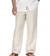 Light, comfortable and casual, this drawstring pant offers the perfect style for relaxed, summertime get-togethers.