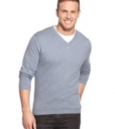 Layer on the comfort and style with this classic v-neck sweater from Weatherproof 32 Degrees.