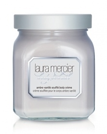 Just as milk nourishes your body, the key ingredients in Laura Mercier's Soufflé Body Crème instantly nourish your skin. This silky smooth crème, with its lightly whipped feel and delicious Ambre Vanille scent, enriches the skin with much-deserved Vitamin A, C and E derivatives. Grape seed and rice bran oil condition the skin while vanilla extract and honey offer soothing benefits. Sweet almond and hydrolyzed rice proteins, along with pro-vitamin B-5, provide moisture balance and protection. For skin that deserves the ultimate luxury, indulge with this luscious Body Crème.