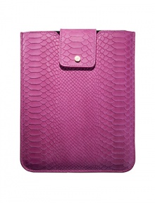 This sleek, stylish, python-embossed leather case has a snap tab and chamois-cloth lining to secure and protect your iPad.Accommodates all iPad models and many other tabletsLeather8.5 X 10Made in USA