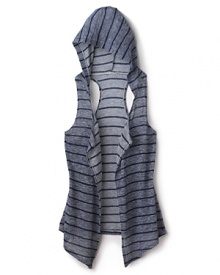 Aqua Girls' Stripe Vest with Hood - Sizes S-XL